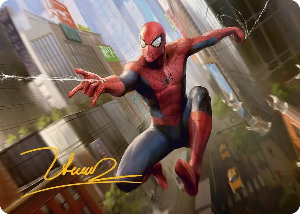 Amazing Spider-Man Art Card (24/54) (Gold-Stamped Signature) (24) (Art Series: Marvel's Spider-Man)