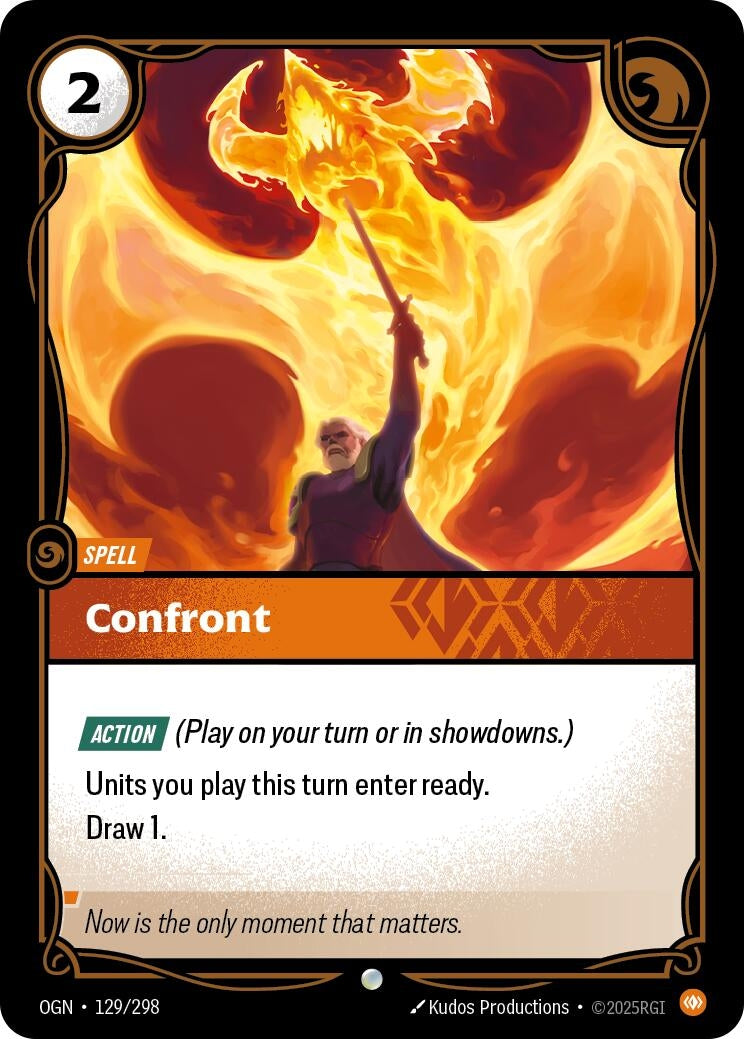 Image for Confront (129/298) (Origins) - Riftbound: League of Legends Trading Card Game