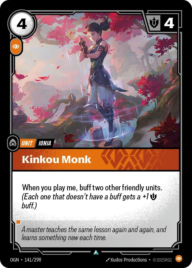 Image for Kinkou Monk (141/298) (Origins) - Riftbound: League of Legends Trading Card Game