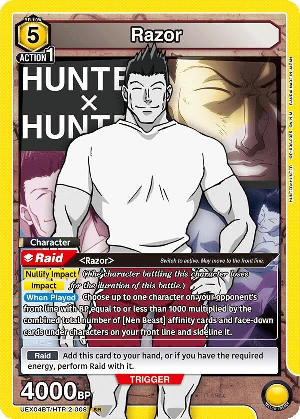 Image for Razor (008) (UEX04BT/HTR-2-008) (UEX04BT: HUNTER X HUNTER Vol.2) - Union Arena