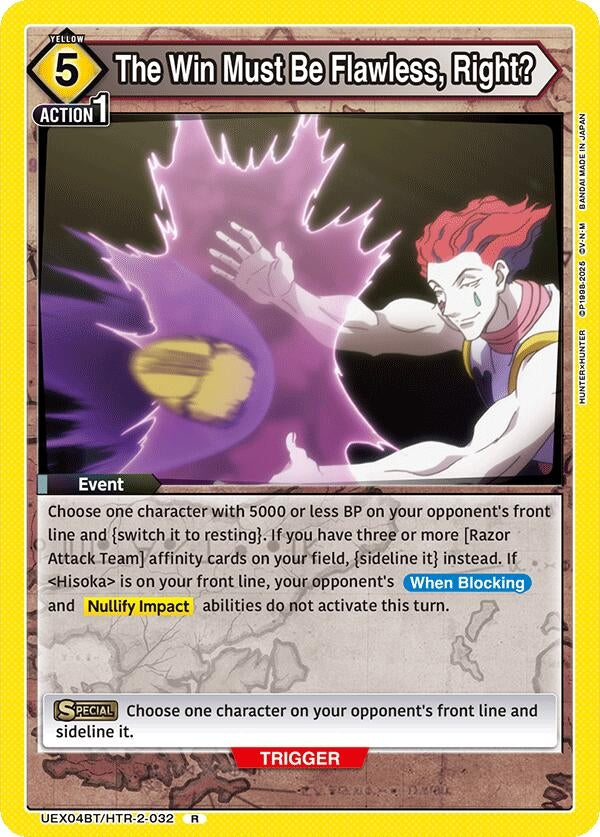 Image for The Win Must Be Flawless, Right? (UEX04BT/HTR-2-032) (UEX04BT: HUNTER X HUNTER Vol.2) - Union Arena