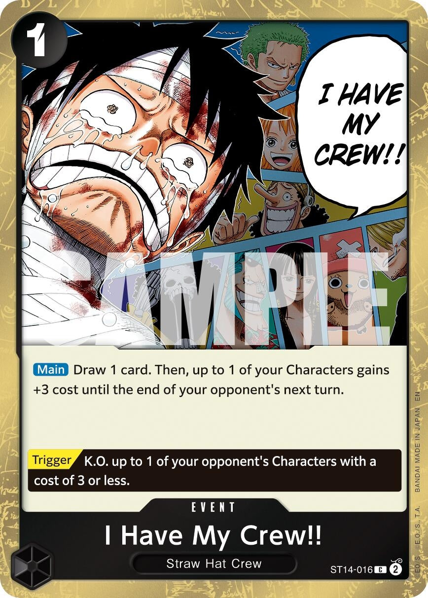 Image for I Have My Crew!! (Pirate Foil) (ST14-016) (Premium Booster -The Best- Vol. 2) - One Piece Card Game