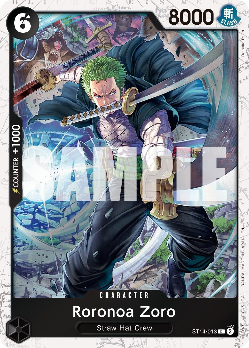 Image for Roronoa Zoro - ST14-013 (Pirate Foil) (ST14-013) (Premium Booster -The Best- Vol. 2) - One Piece Card Game