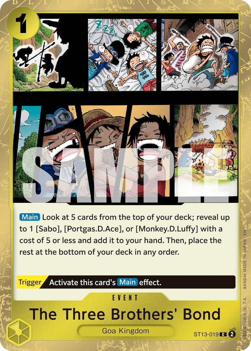 Image for The Three Brothers' Bond (Pirate Foil) (ST13-019) (Premium Booster -The Best- Vol. 2) - One Piece Card Game