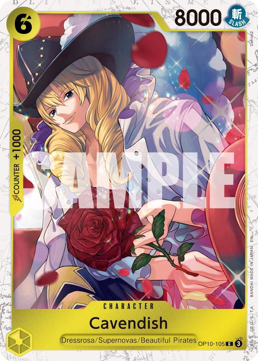 Image for Cavendish - OP10-105 (Pirate Foil) (OP10-105) (Premium Booster -The Best- Vol. 2) - One Piece Card Game