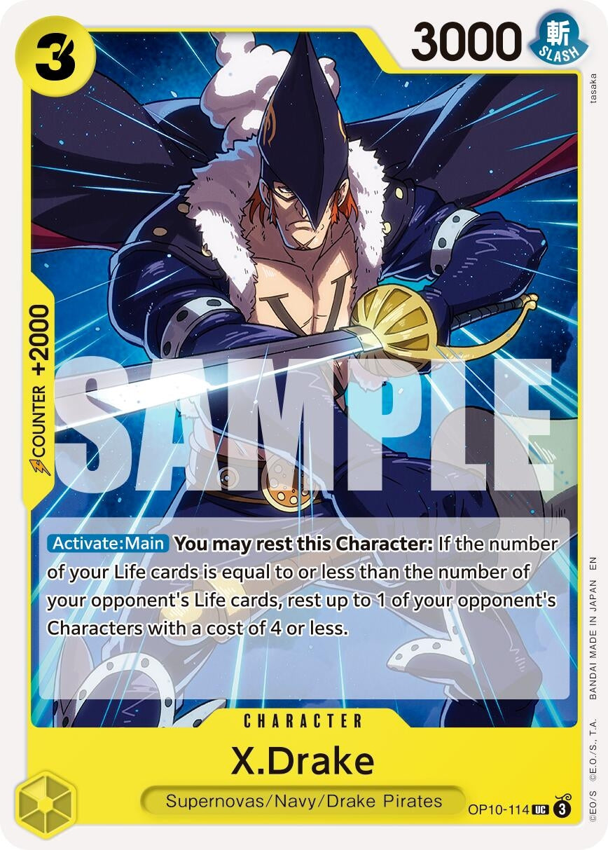 Image for X.Drake (Reprint) (OP10-114) (Premium Booster -The Best- Vol. 2) - One Piece Card Game