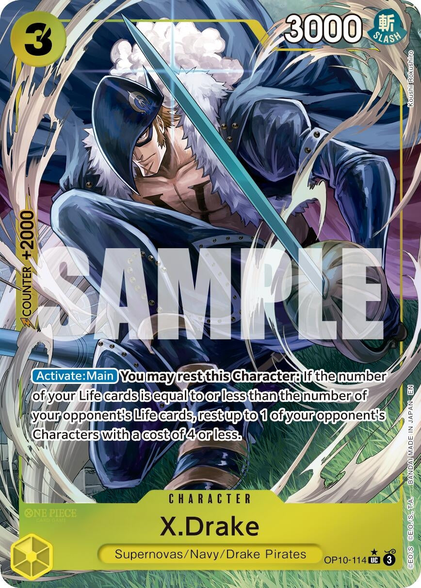 Image for X.Drake (Alternate Art) (OP10-114) (Premium Booster -The Best- Vol. 2) - One Piece Card Game