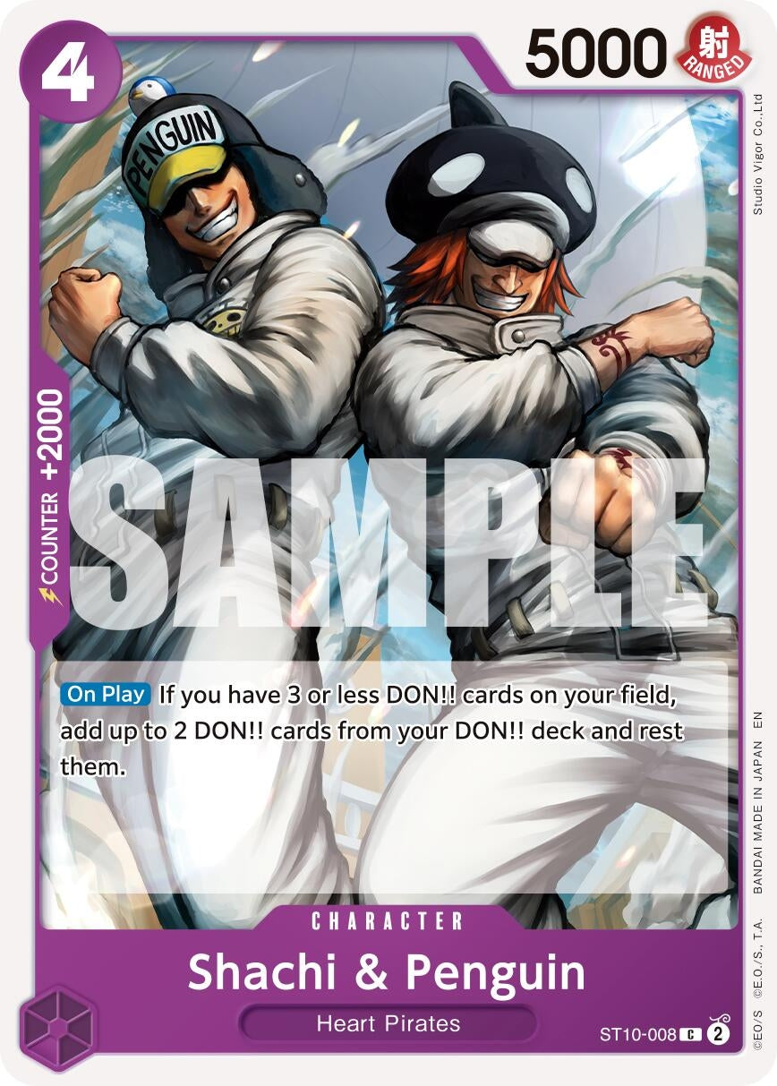Image for Shachi & Penguin (Reprint) (ST10-008) (Premium Booster -The Best- Vol. 2) - One Piece Card Game