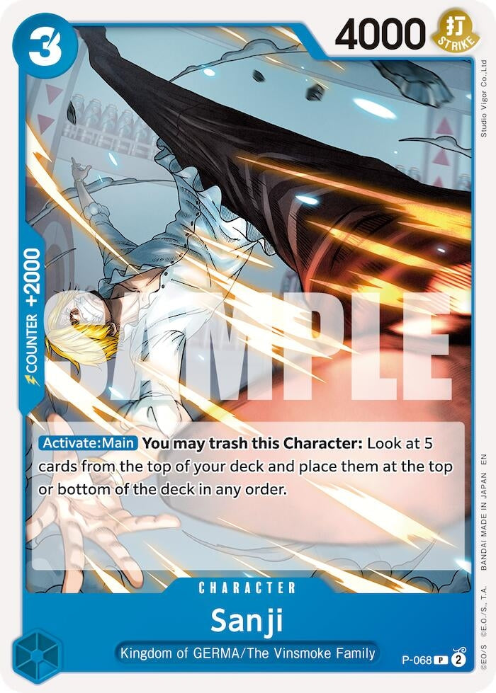 Image for Sanji - P-068 (Reprint) (P-068) (Premium Booster -The Best- Vol. 2) - One Piece Card Game