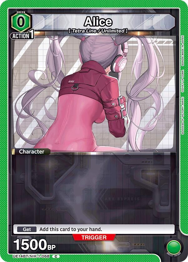 Image for Alice (068) (Box Topper Foil) (UE14BT/NIK-1-068) (UE14BT: GODDESS OF VICTORY: NIKKE) - Union Arena
