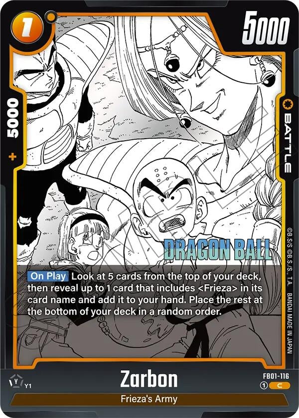 Image for Zarbon - FB01-116 (FB01-116) (Manga Booster 02) - Dragon Ball Super: Fusion World