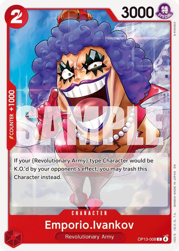 Image for Emporio.Ivankov (OP13-008) (Carrying On His Will) - One Piece Card Game