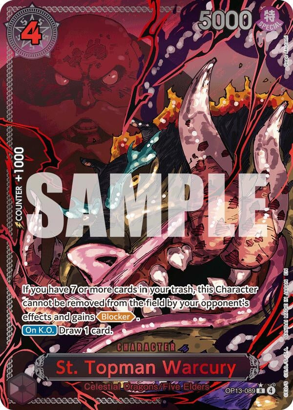 Image for St. Topman Warcury (Parallel) (OP13-089) (Carrying On His Will) - One Piece Card Game
