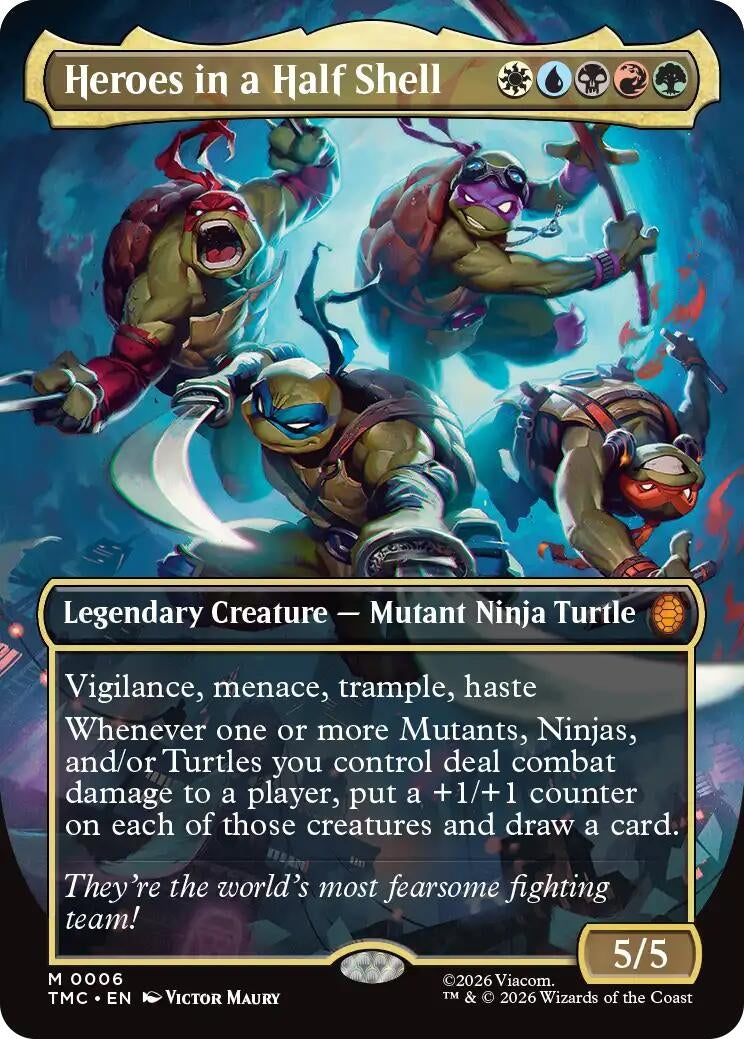 Image for Heroes in a Half Shell (Borderless) (6) - Magic: The Gathering