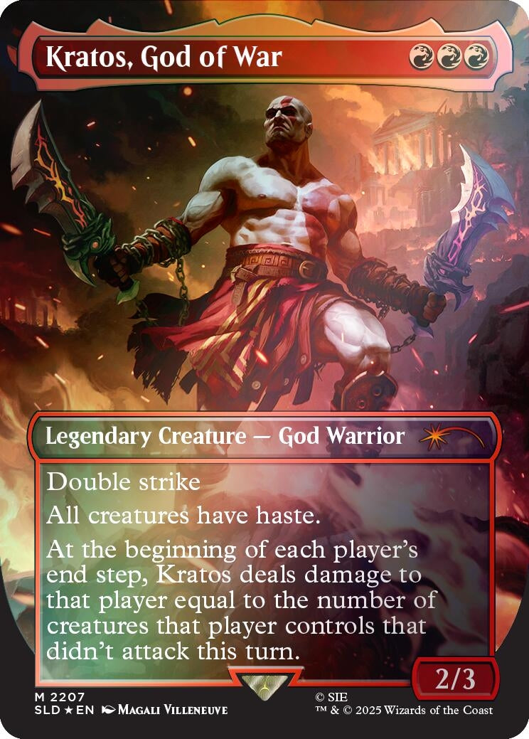 Image for Kratos, God of War (Rainbow Foil) (2207) - Magic: The Gathering