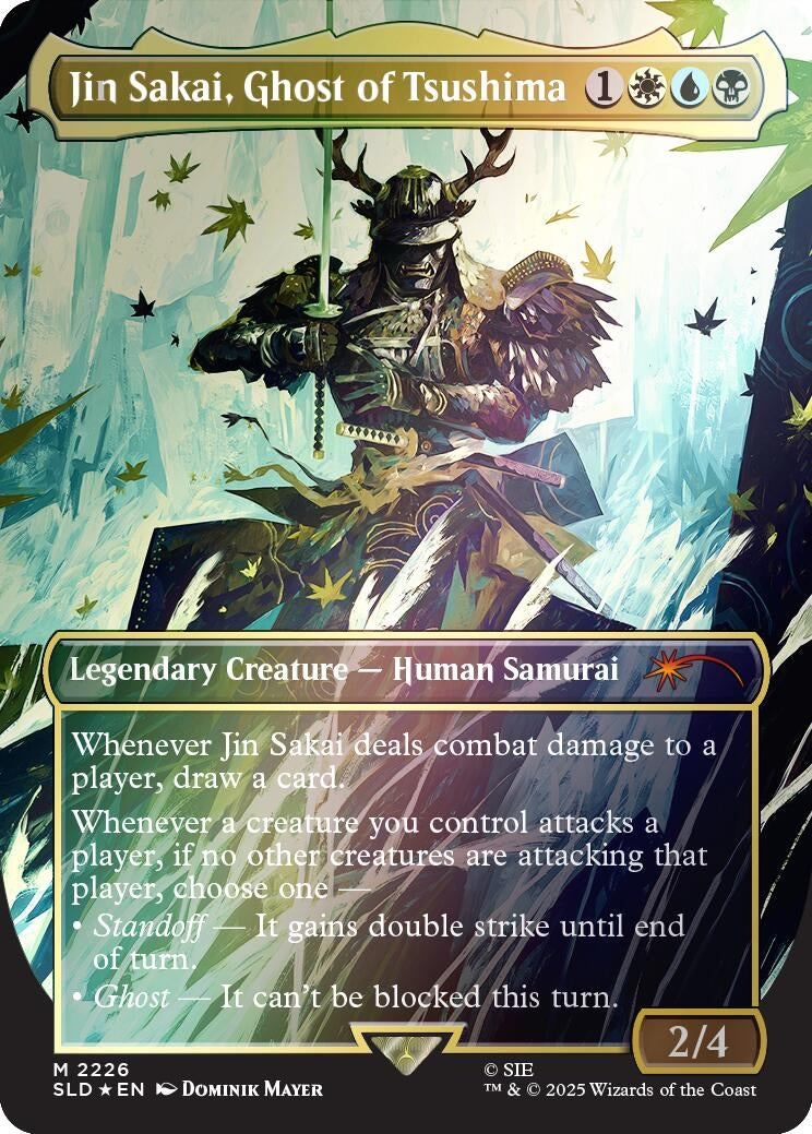 Image for Jin Sakai, Ghost of Tsushima (Rainbow Foil) (2226) - Magic: The Gathering