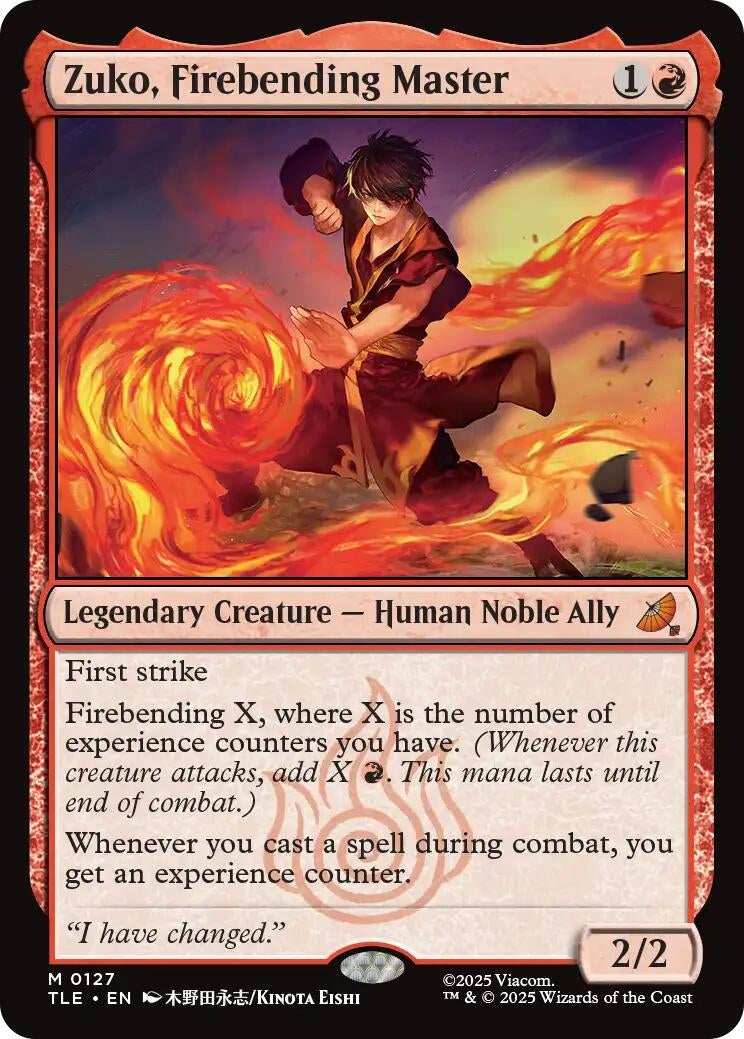 Image for Zuko, Firebending Master (127) - Magic: The Gathering