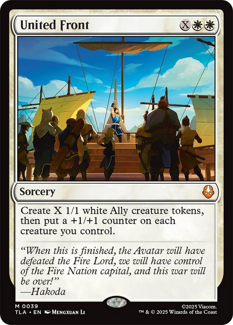 Image for United Front (39) (Avatar: The Last Airbender) - Magic: The Gathering