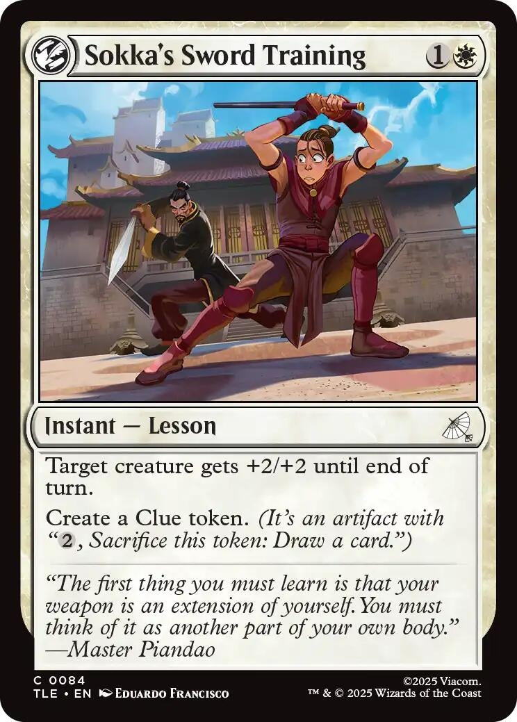 Image for Sokka's Sword Training (84) - Magic: The Gathering