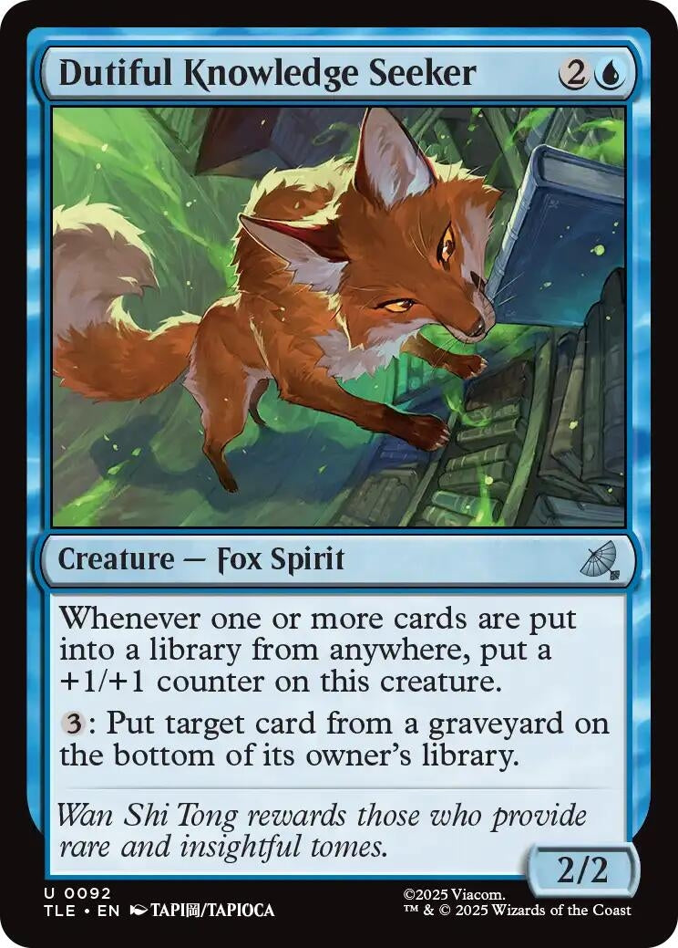Image for Dutiful Knowledge Seeker (92) - Magic: The Gathering