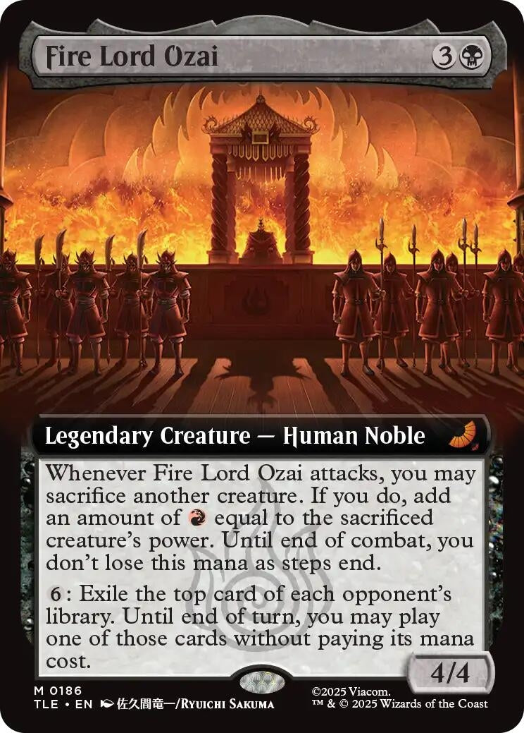 Image for Fire Lord Ozai (Extended Art) (186) - Magic: The Gathering