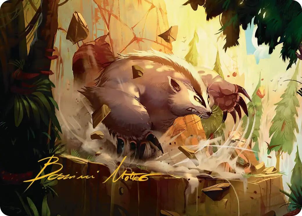 Image for Badgermole Art Card (Gold-Stamped Signature) (12) (Avatar: The Last Airbender) - Magic: The Gathering