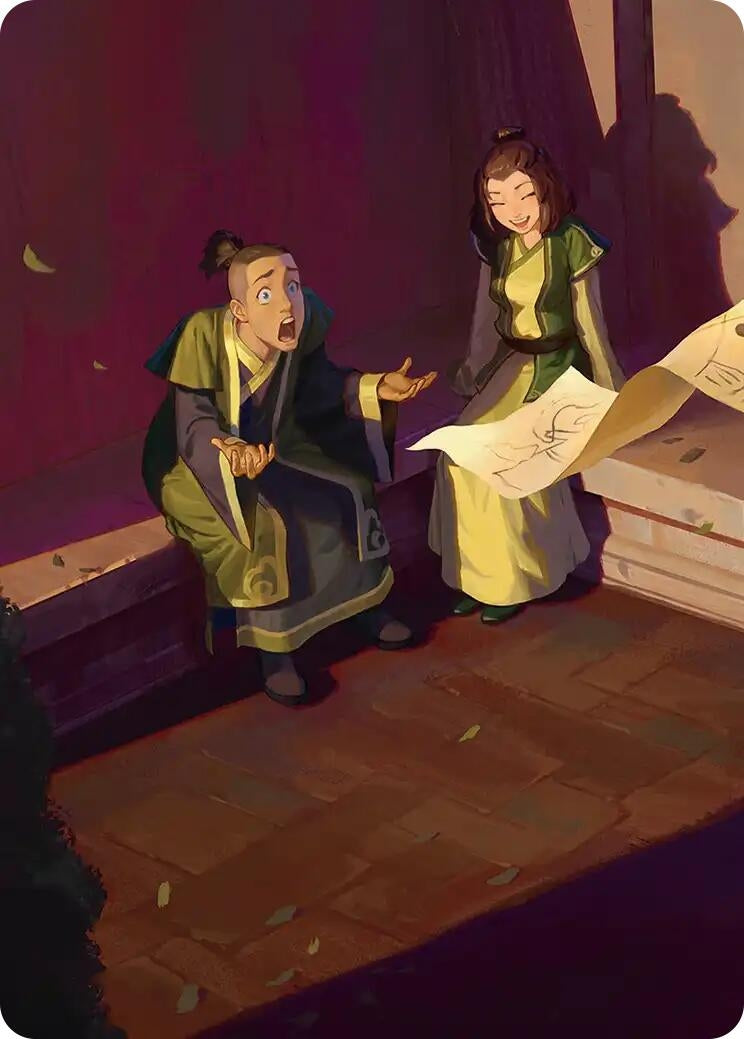 Image for Sokka and Suki Art Card (Avatar: The Last Airbender) - Magic: The Gathering