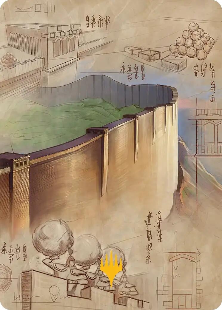 Image for The Walls of Ba Sing Se Art Card (Gold-Stamped Planeswalker Symbol) (38) (Avatar: The Last Airbender) - Magic: The Gathering