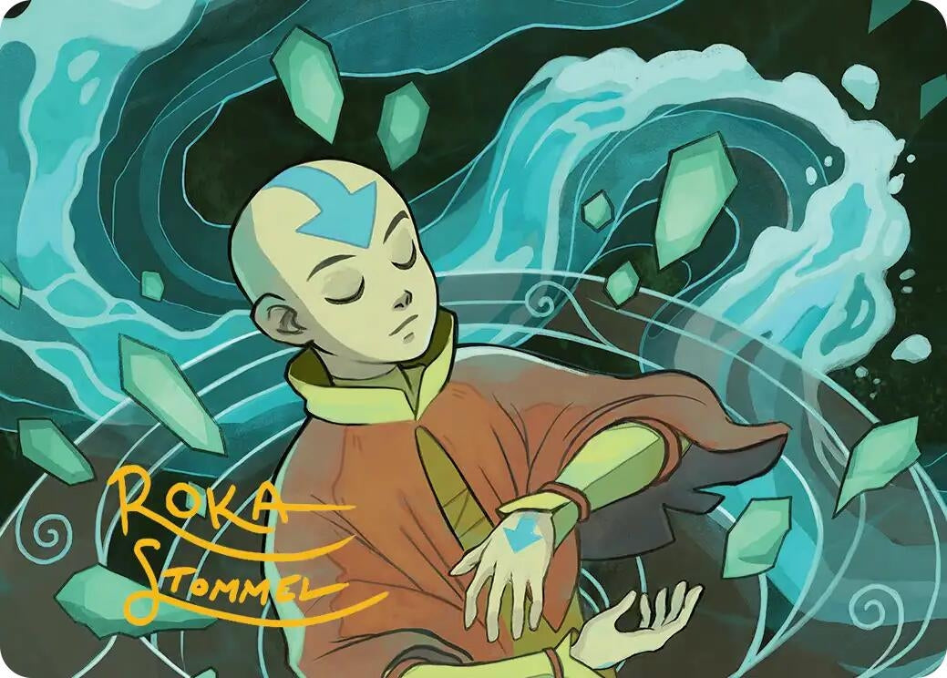Image for Aang, at the Crossroads Art Card (Gold-Stamped Signature) (45) (Avatar: The Last Airbender) - Magic: The Gathering