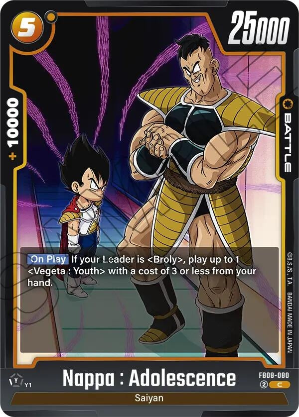 Image for Nappa : Adolescence (FB08-080) (Saiyan's Pride) - Dragon Ball Super: Fusion World