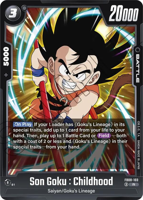 Image for Son Goku : Childhood (FB08-103) (Saiyan's Pride) - Dragon Ball Super: Fusion World