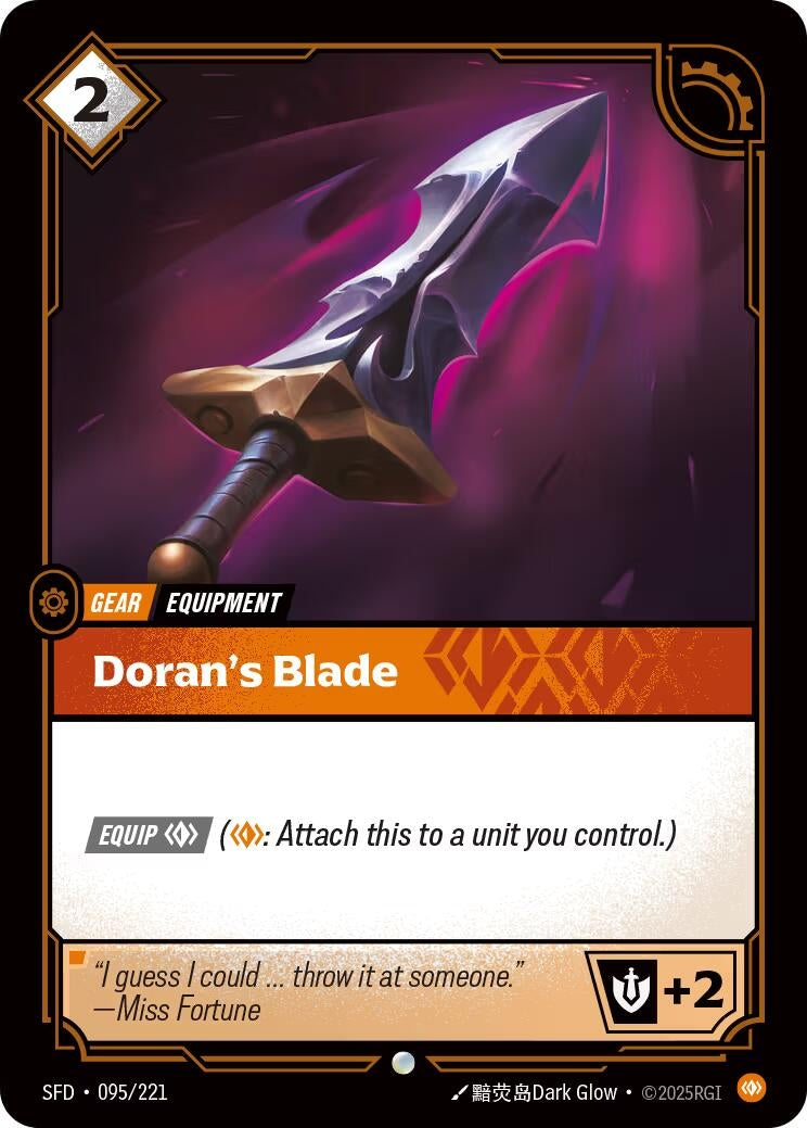 Image for Doran's Blade (095/221) - Riftbound: League of Legends Trading Card Game