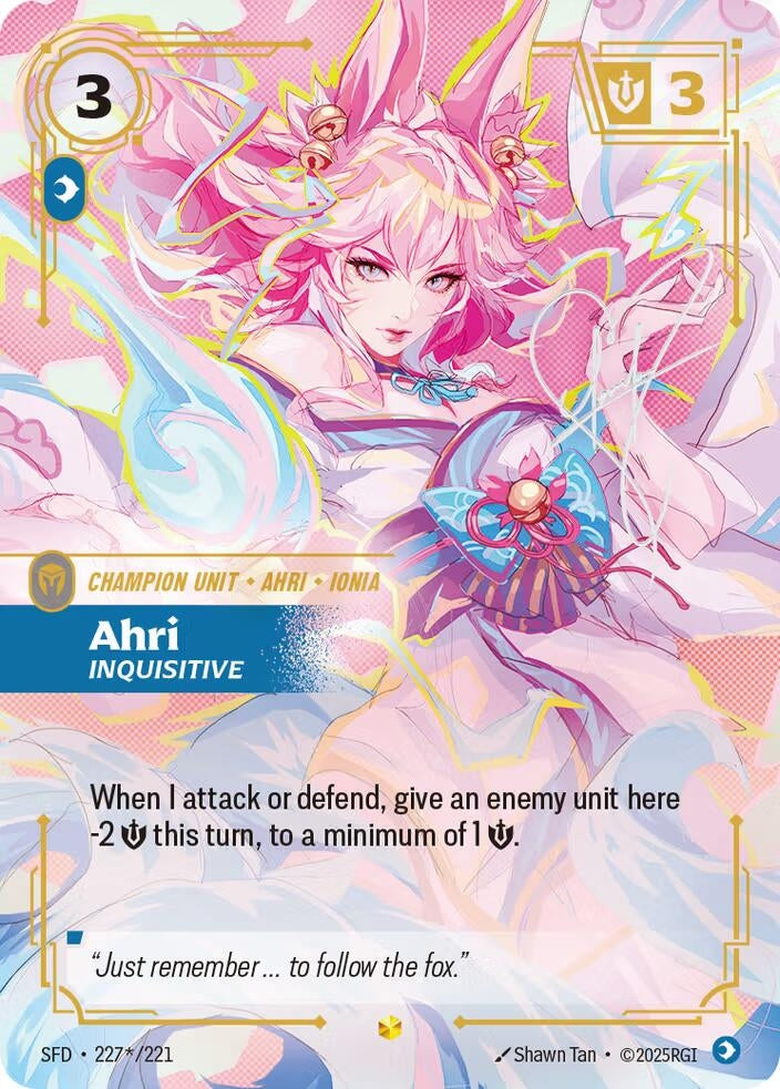Image for Ahri - Inquisitive (Signature) (227*/221) - Riftbound: League of Legends Trading Card Game