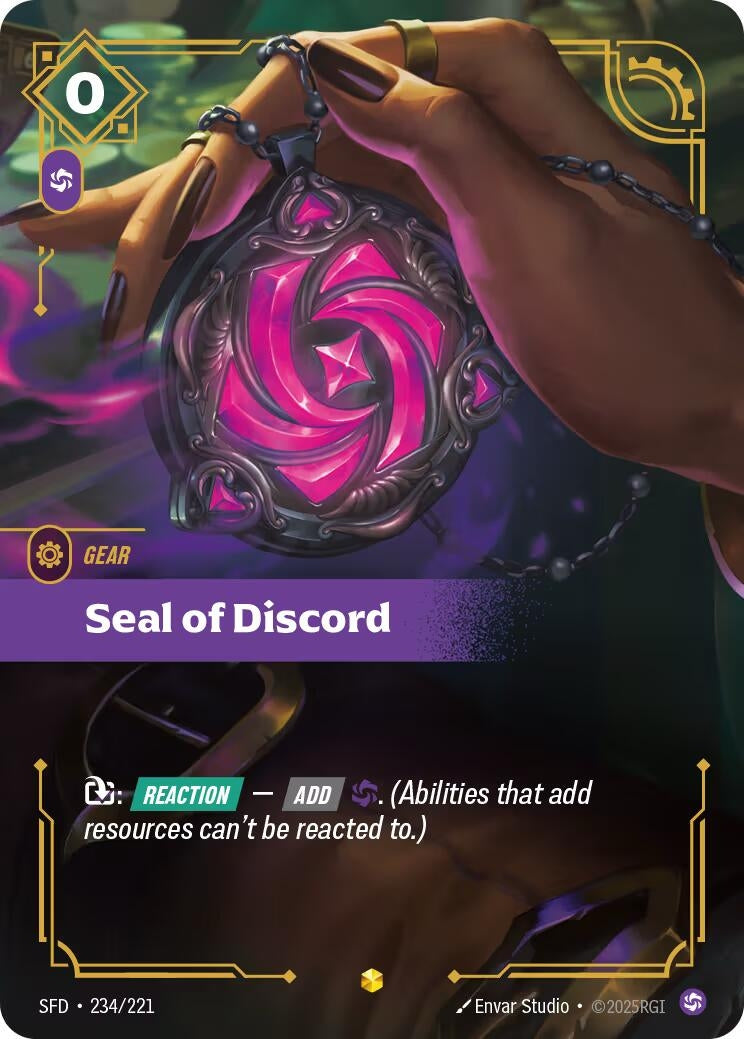 Image for Seal of Discord (Overnumbered) (234/221) - Riftbound: League of Legends Trading Card Game