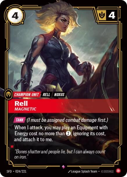 Image for Rell - Magnetic (024/221) - Riftbound: League of Legends Trading Card Game