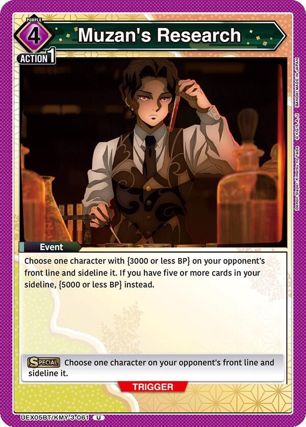 Image for Muzan's Research (UEX05BT/KMY-3-061) (UEX05BT: Demon Slayer: Kimetsu no Yaiba Vol.2) - Union Arena