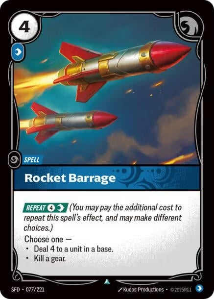 Image for Rocket Barrage (077/221) - Riftbound: League of Legends Trading Card Game