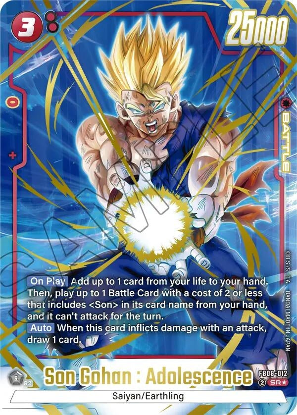 Image for Son Gohan : Adolescence - FB08-012 (Alternate Art) (FB08-012) (Saiyan's Pride) - Dragon Ball Super: Fusion World