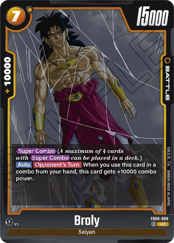 Image for Broly - FB08-088 (FB08-088) (Saiyan's Pride) - Dragon Ball Super: Fusion World