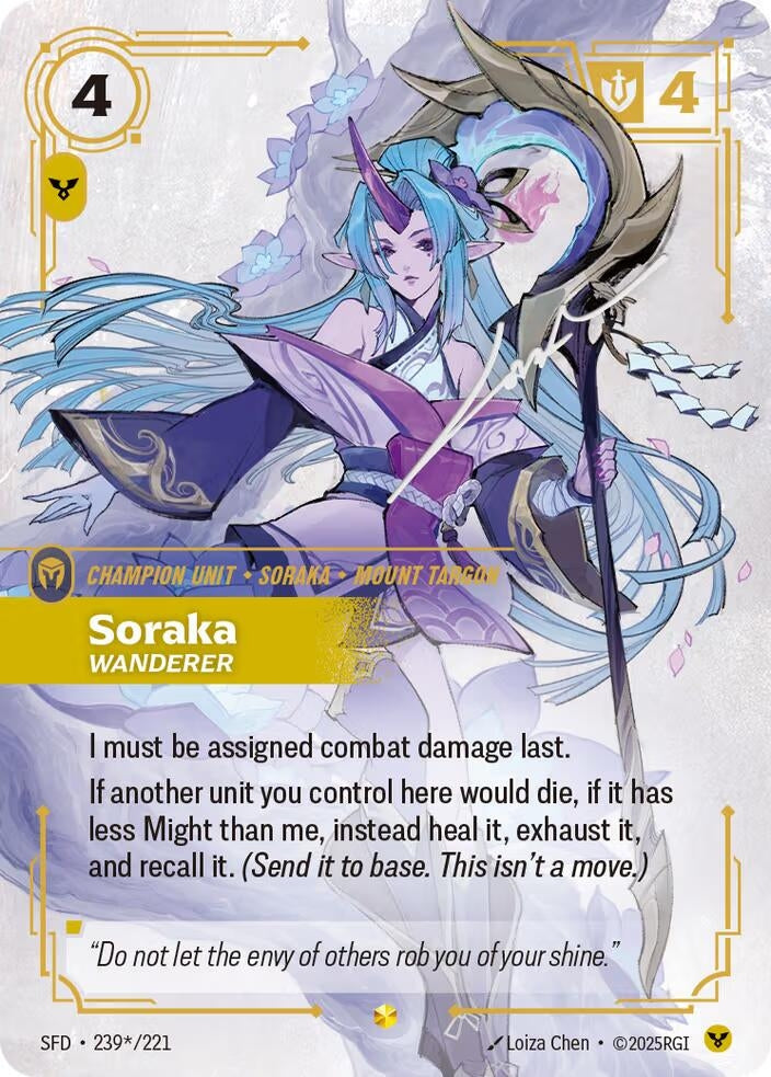 Image for Soraka - Wanderer (Signature) (239*/221) - Riftbound: League of Legends Trading Card Game