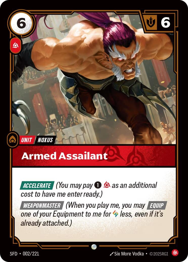 Image for Armed Assailant (002/221) - Riftbound: League of Legends Trading Card Game