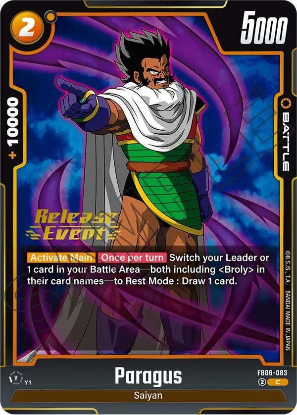 Image for Paragus - FB08-083 (FB08-083) - Dragon Ball Super: Fusion World