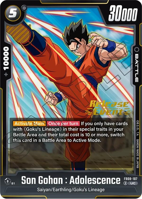 Image for Son Gohan : Adolescence - FB08-107 (FB08-107) - Dragon Ball Super: Fusion World