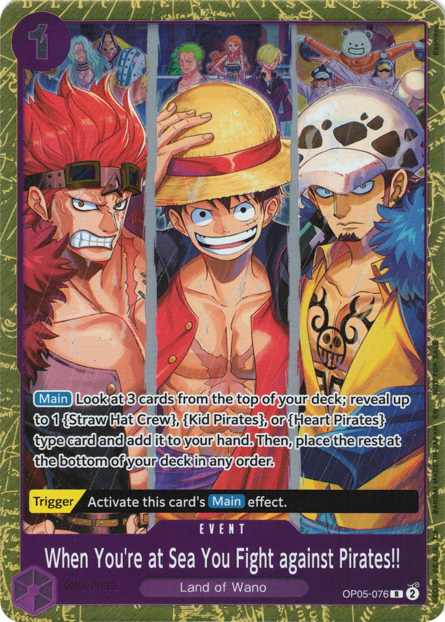 Image for When You're at Sea You Fight against Pirates!! (2025 Pirates League Finals Textured Foil) (OP05-076) - One Piece Card Game