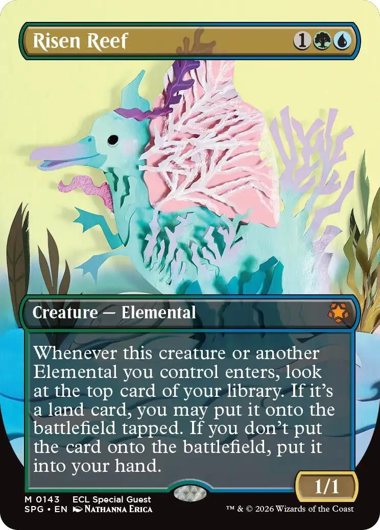 Image for Risen Reef (Borderless) (143) - Magic: The Gathering