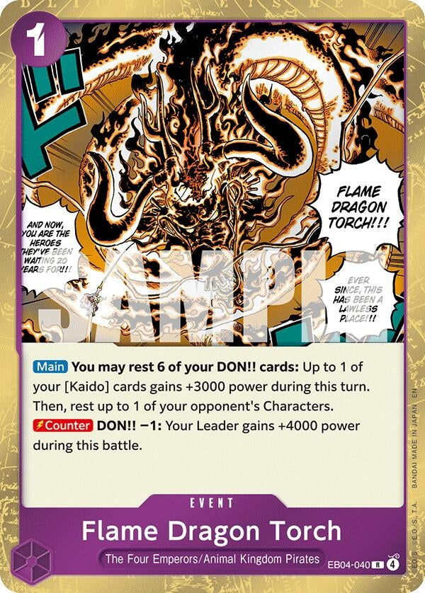 Image for Flame Dragon Torch (EB04-040) - One Piece Card Game