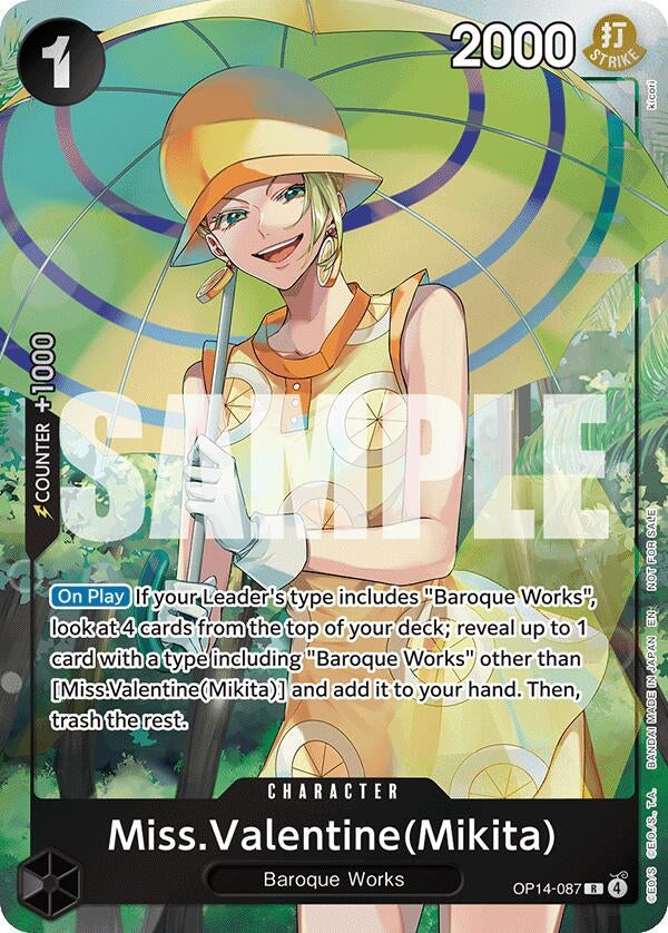 Image for Miss.Valentine(Mikita) (Dash Pack) (OP14-087) - One Piece Card Game