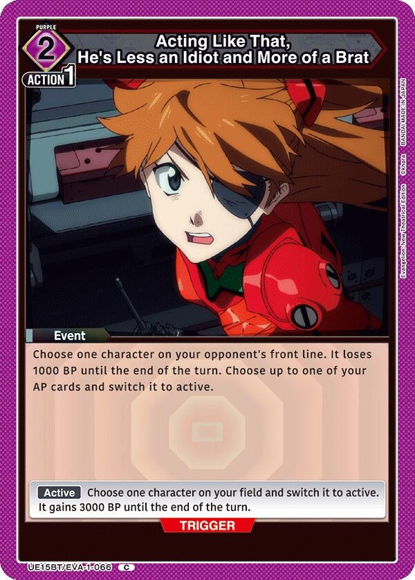 Image for Acting Like That, He's Less an Idiot and More of a Brat (UE15BT/EVA-1-066) - Union Arena