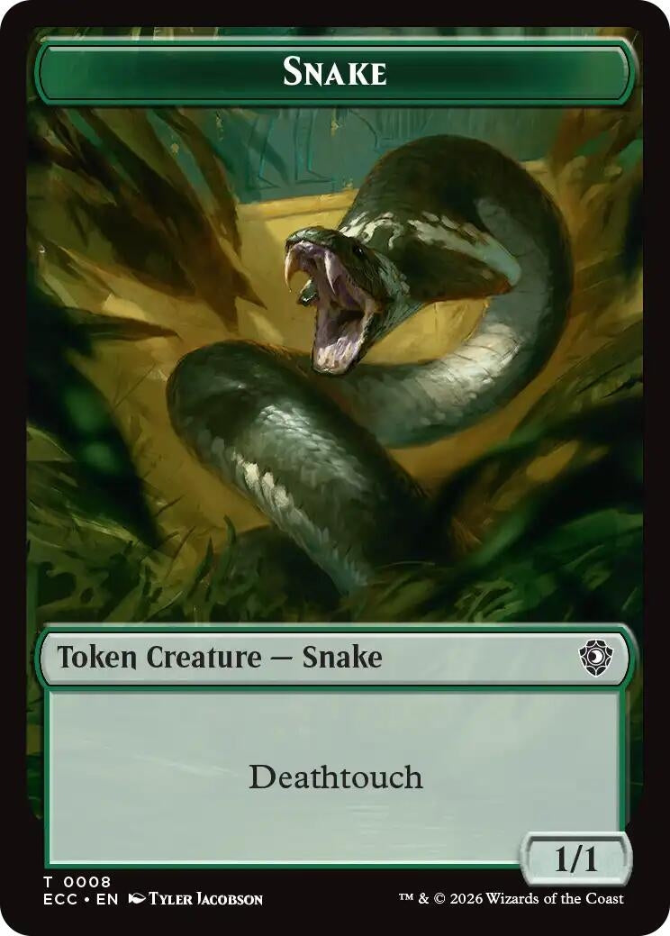 Image for Snake // Scarecrow Double-Sided Token (8 // 11) - Magic: The Gathering