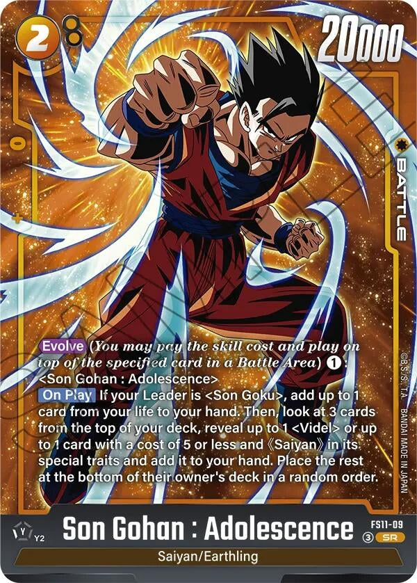 Image for Son Gohan : Adolescence - FS11-09 (FS11-09) (Starter Deck EX: The Phase of Evolution) - Dragon Ball Super: Fusion World